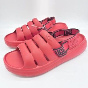 Women's UGG Sport Yeah Sandal Slide Red Size 10 US [1132150] New With Tags